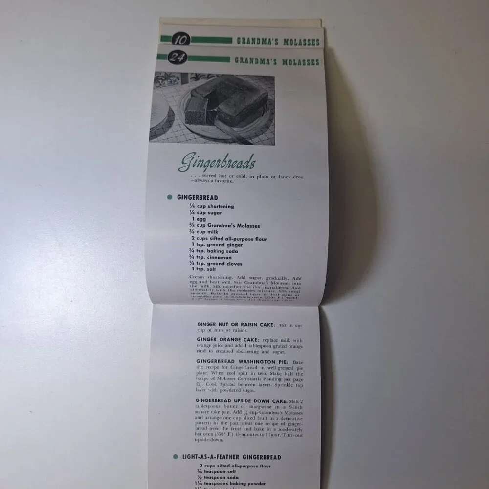 101 Recipes Grandmas Molasses‎ Old Fashioned Vintage Booklet 1945 Baking Cookies